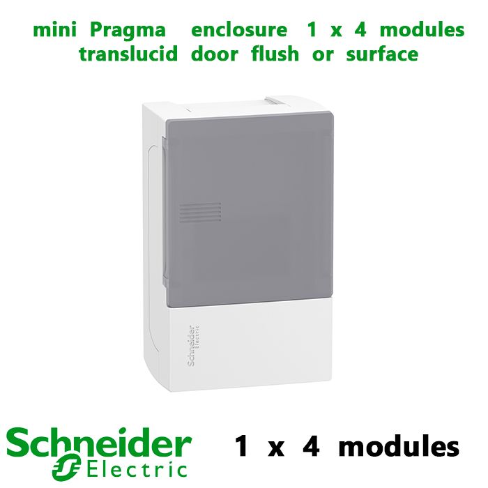 mini  Pragma    enclosure   1  x  4  modules   translucid  door  flush  or  surface