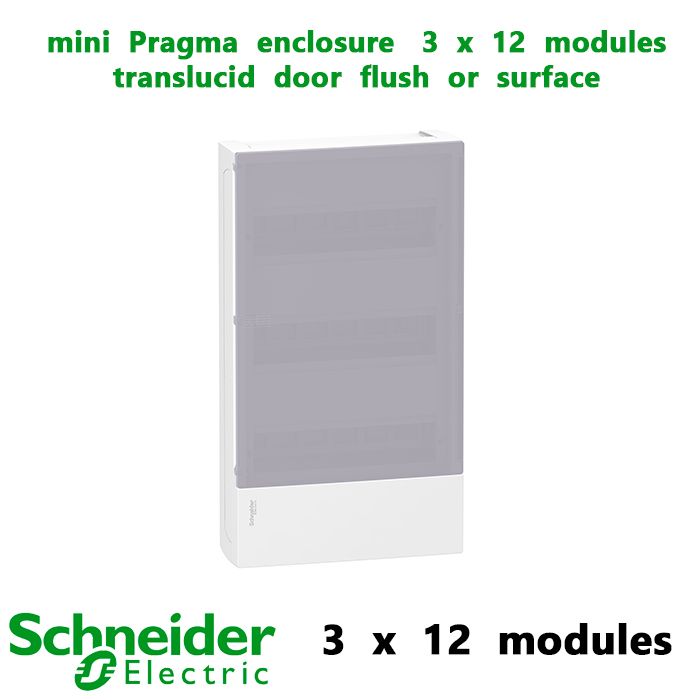 mini  Pragma  enclosure   3  x  12  modules   translucid  door  flush  or  surface