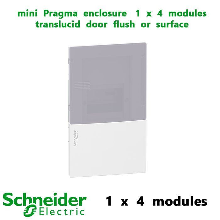 mini  Pragma  enclosure   1  x  4  modules   translucid  door  flush  or  surface