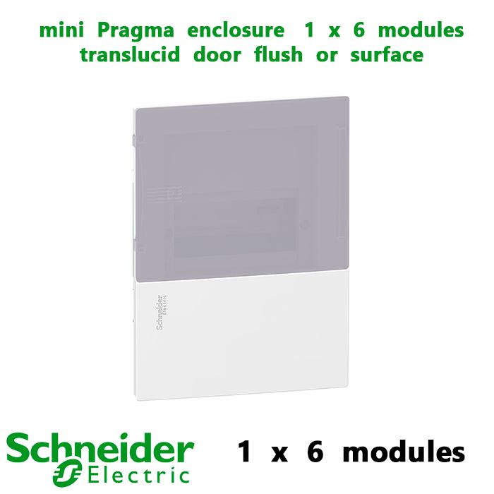 mini  Pragma  enclosure   1  x  6  modules   translucid  door  flush  or  surface