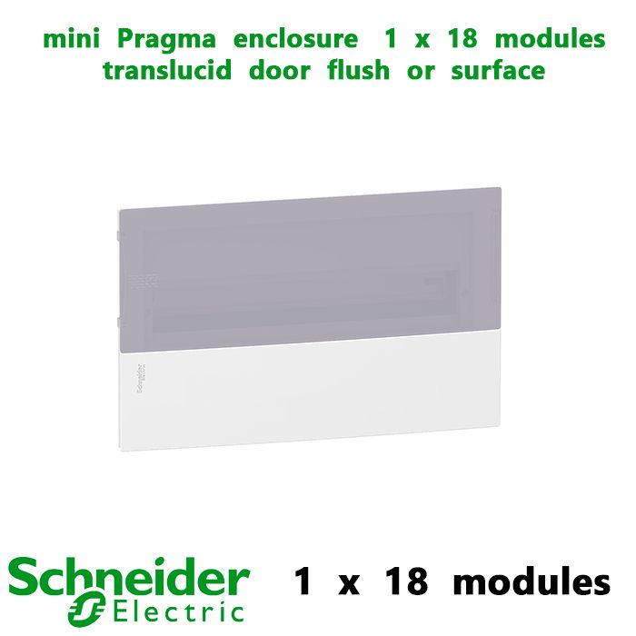 mini  Pragma  enclosure   1  x  18  modules   translucid  door  flush  or  surface