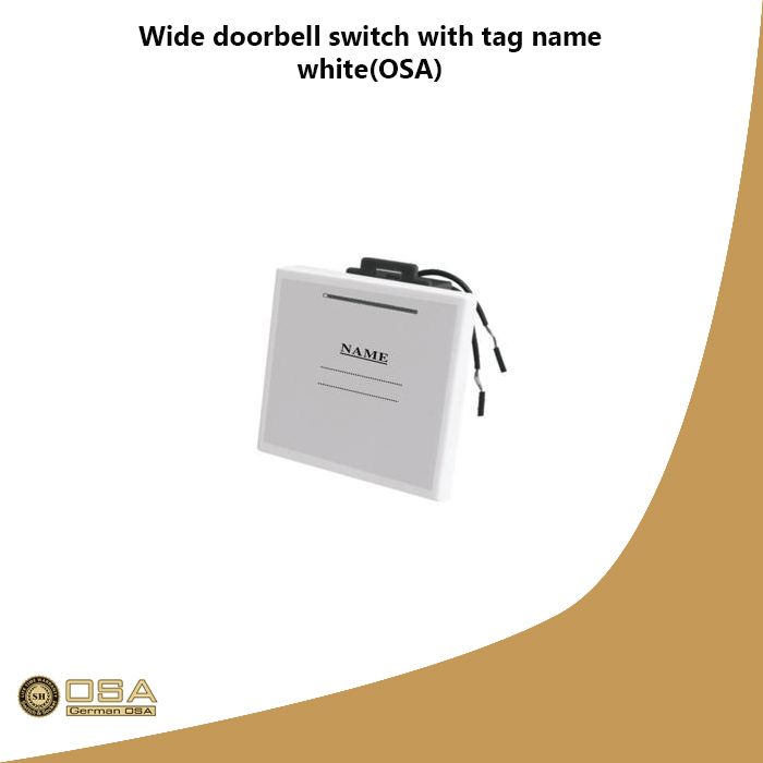 Wide doorbell switch with tag name white(OSA)