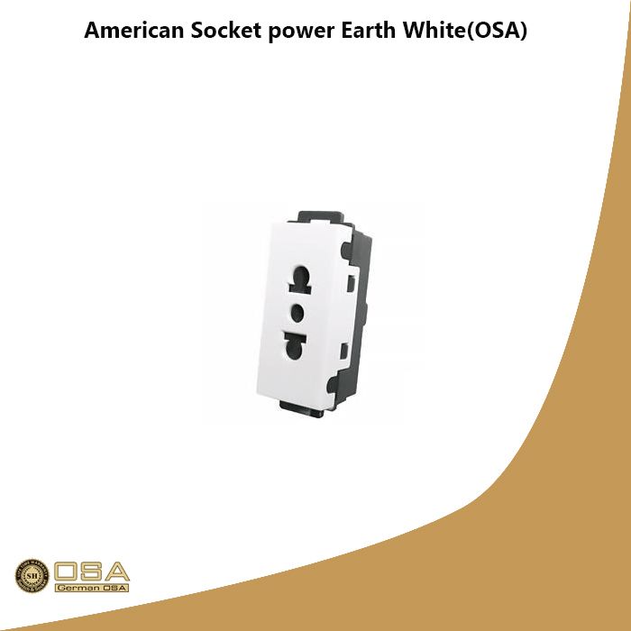 American Socket power Earth White(OSA)