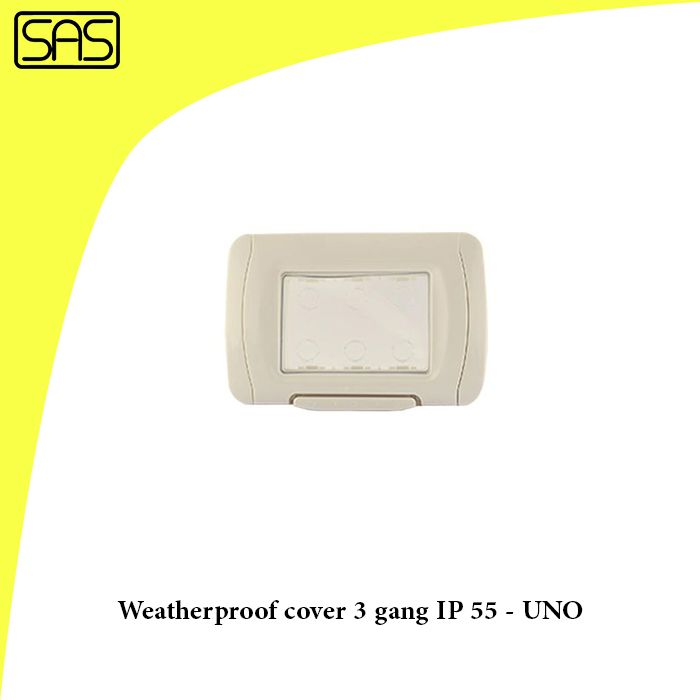 Weatherproof cover 3 gang IP 55 - UNO