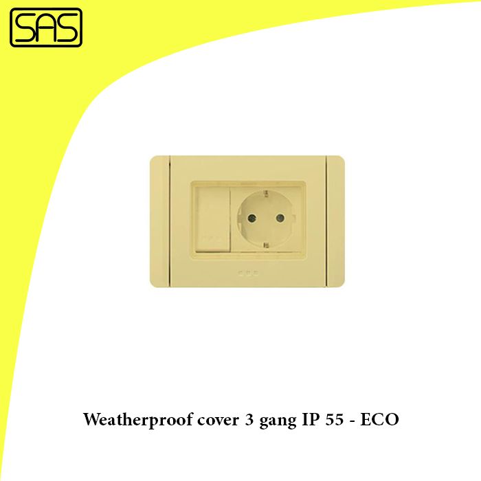 Weatherproof cover 3 gang IP 55 - ECO