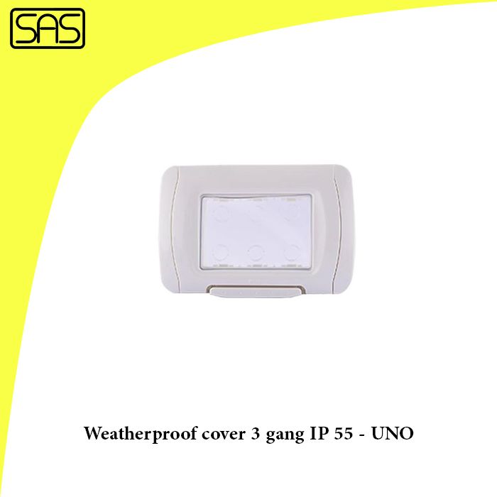 Weatherproof cover 3 gang IP 55 - UNO