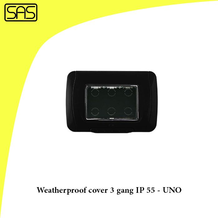 Weatherproof cover 3 gang IP 55 - UNO