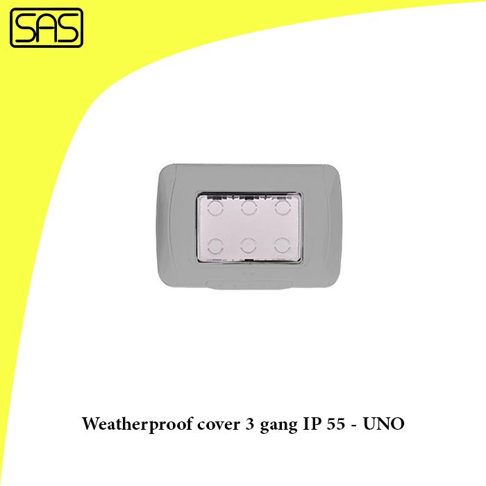 Weatherproof cover 3 gang IP 55 - UNO
