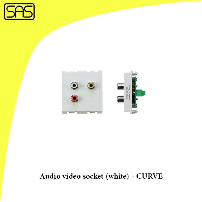 Audio video socket (white) - CURVE