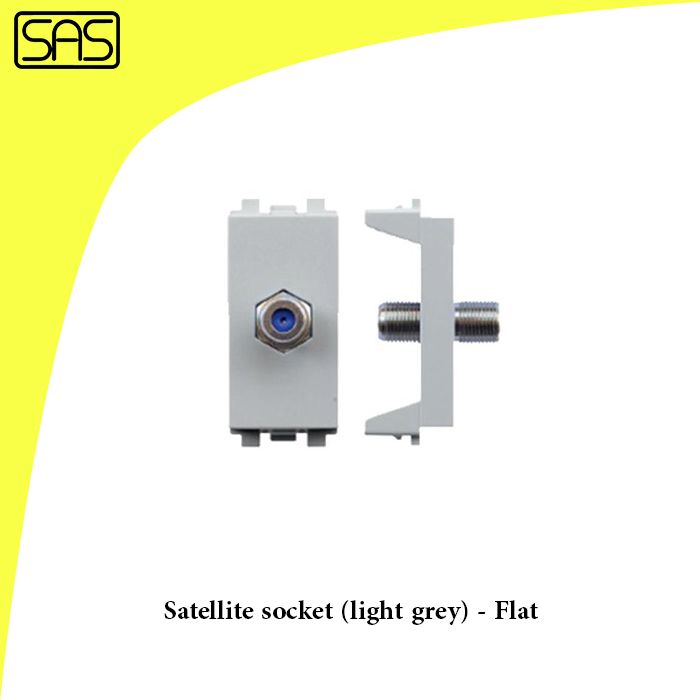 Satellite socket (light grey) - Flat