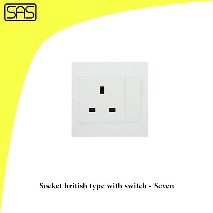 Socket british type with switch - Seven