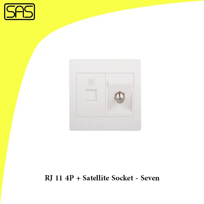 RJ 11 4P + Satellite Socket - Seven