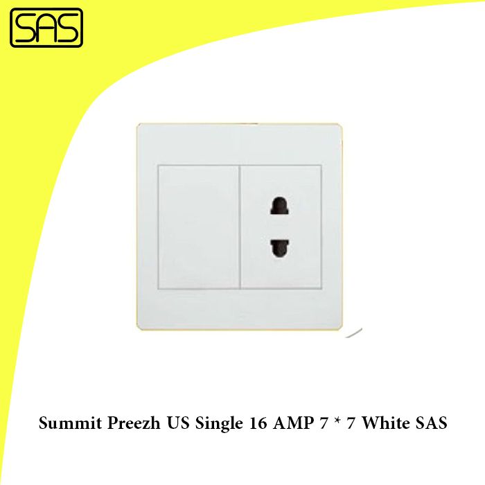 Summit Preezh US Single 16 AMP 7 * 7 White SAS