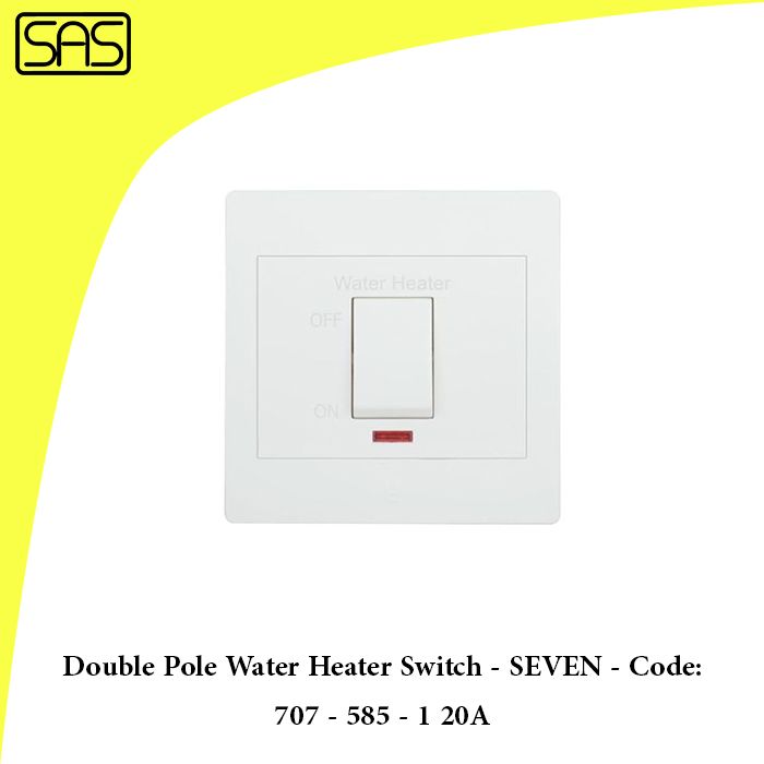 Double Pole Water Heater Switch - SEVEN - Code: 707 - 585 - 1 20A