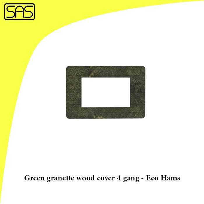 Green granette wood cover 4 gang - Eco Hams