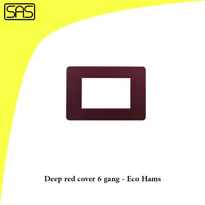Deep red cover 6 gang - Eco Hams