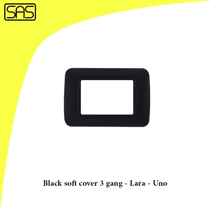 Black soft cover 3 gang - Lara - Uno