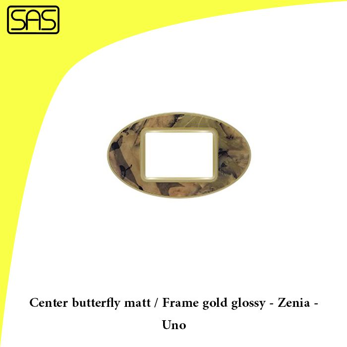 Center butterfly matt / Frame gold glossy - Zenia - Uno