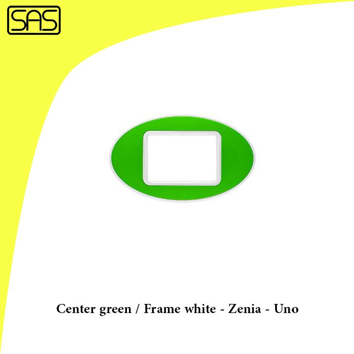 Center green / Frame white - Zenia - Uno