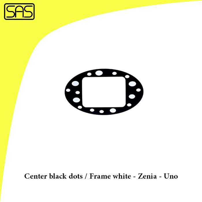 Center black dots / Frame white - Zenia - Uno