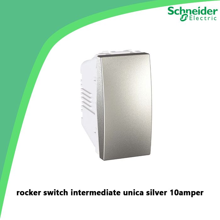 rocker switch intermediate unica silver 10amper