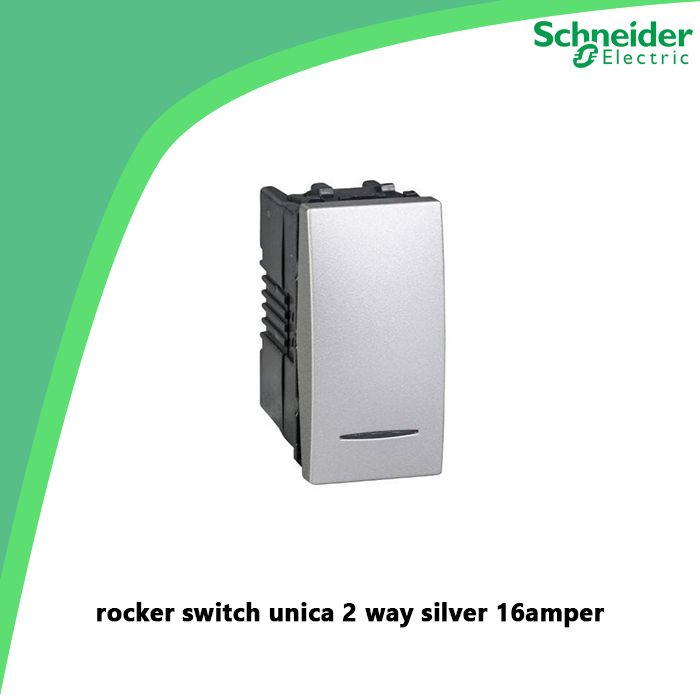 rocker switch unica 2 way silver 16amper