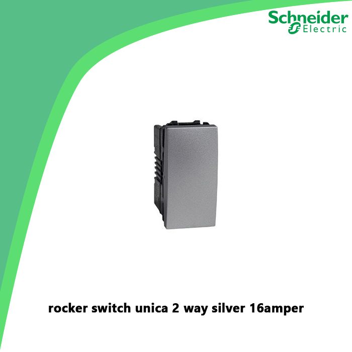 rocker switch unica 2 way silver 16amper