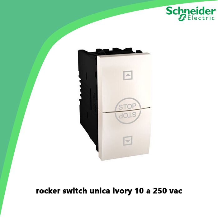 rocker switch unica ivory 10 a 250 vac