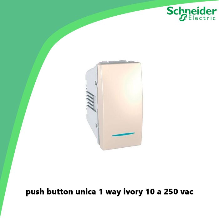 push button unica 1 way ivory 10 a 250 vac