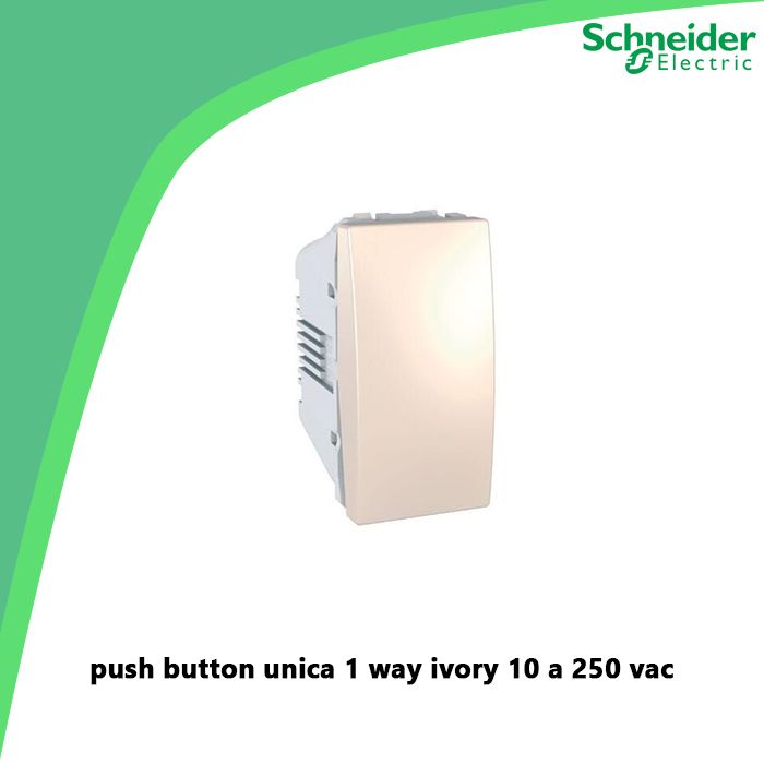 push button unica 1 way ivory 10 a 250 vac