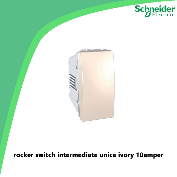 rocker switch intermediate unica ivory 10amper