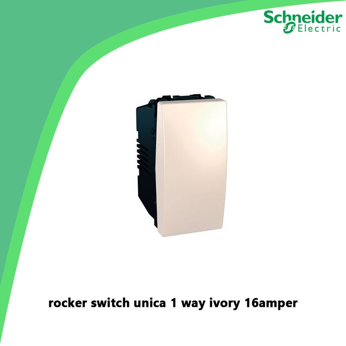 rocker switch unica 1 way ivory 16amper