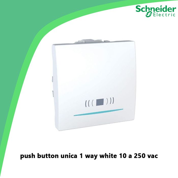 push button unica 1 way white 10 a 250 vac