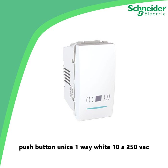 push button unica 1 way white 10 a 250 vac