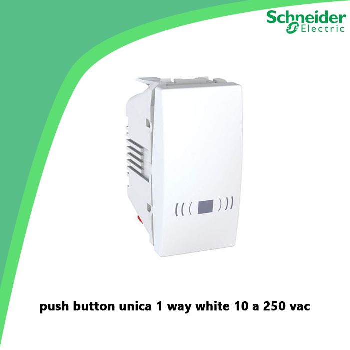push button unica 1 way white 10 a 250 vac