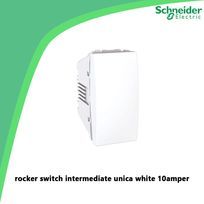 rocker switch intermediate unica white 10amper