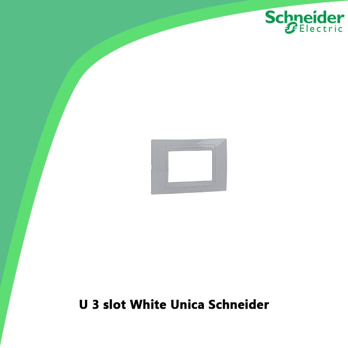 U 3 slot White Unica Schneider