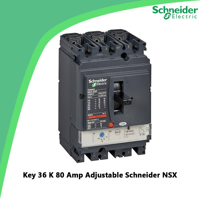 Key 36 K 80 Amp Adjustable Schneider NSX