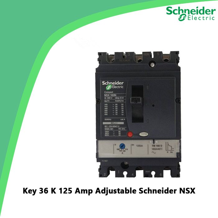 Key 36 K 125 Amp Adjustable Schneider NSX