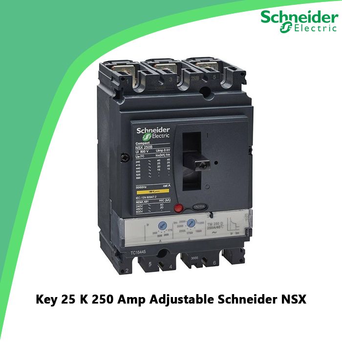 Key 25 K 250 Amp Adjustable Schneider NSX