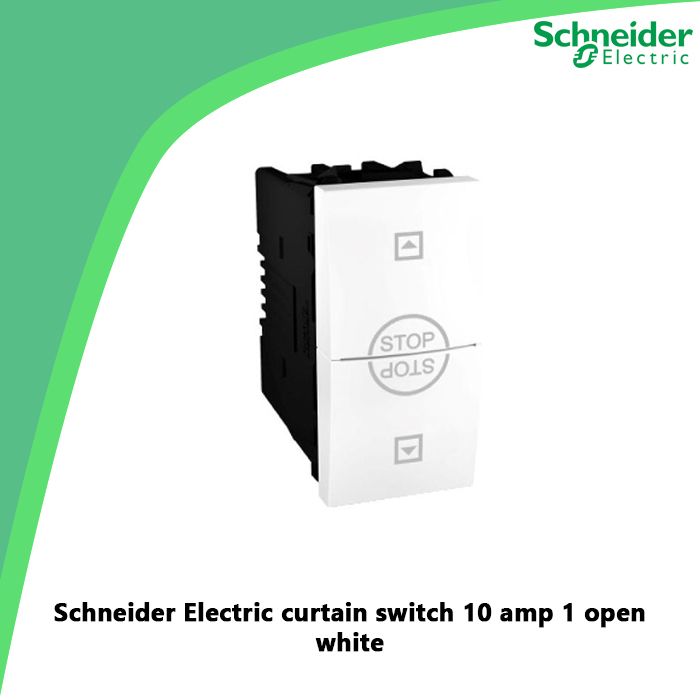 Schneider Electric curtain switch 10 amp 1 open white