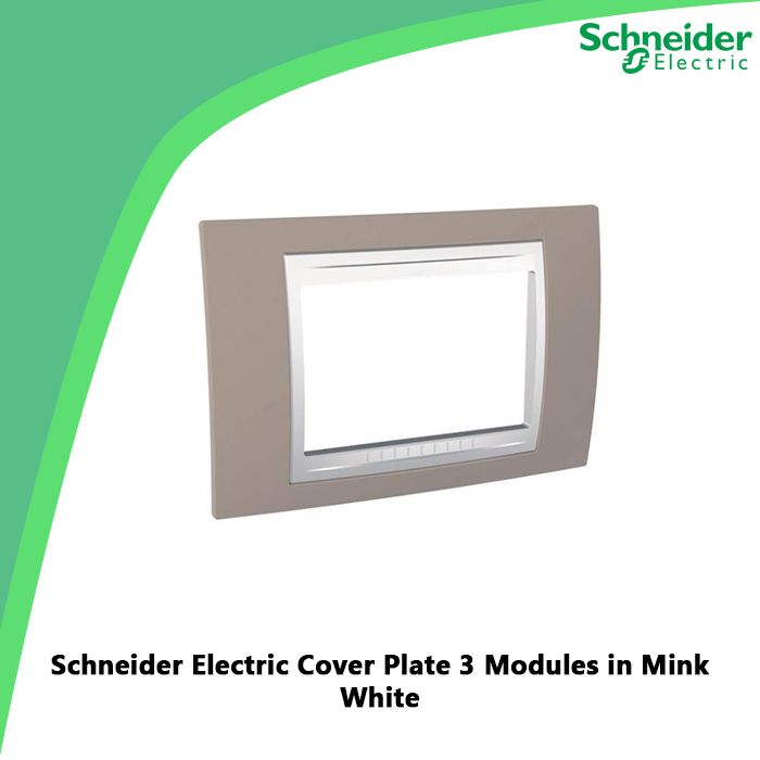 Schneider Electric Cover Plate 3 Modules in Mink White