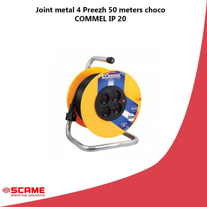 Joint metal 4 Preezh 50 meters choco COMMEL IP 20