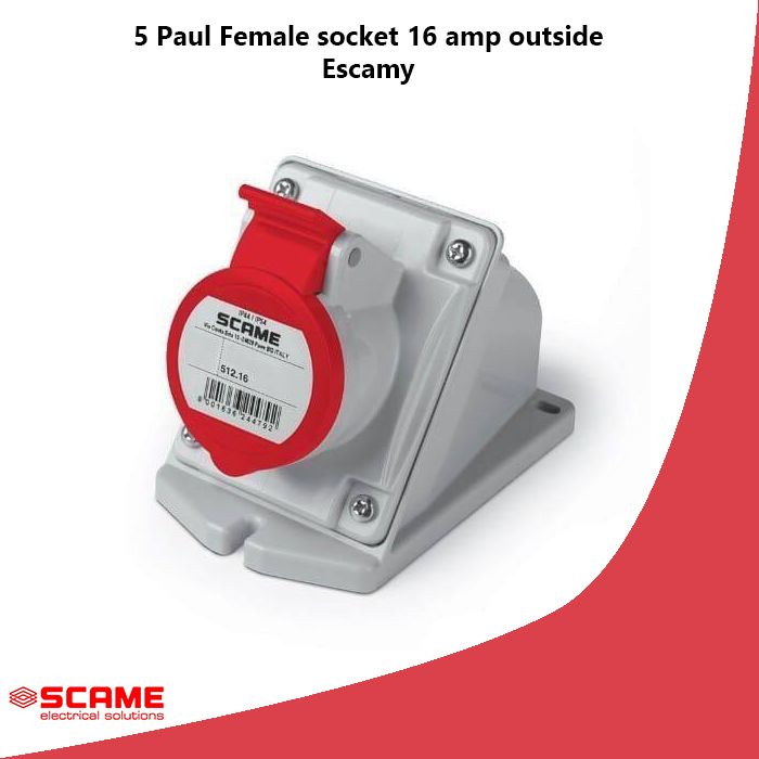 5 Paul Female socket 16 amp outside Escamy