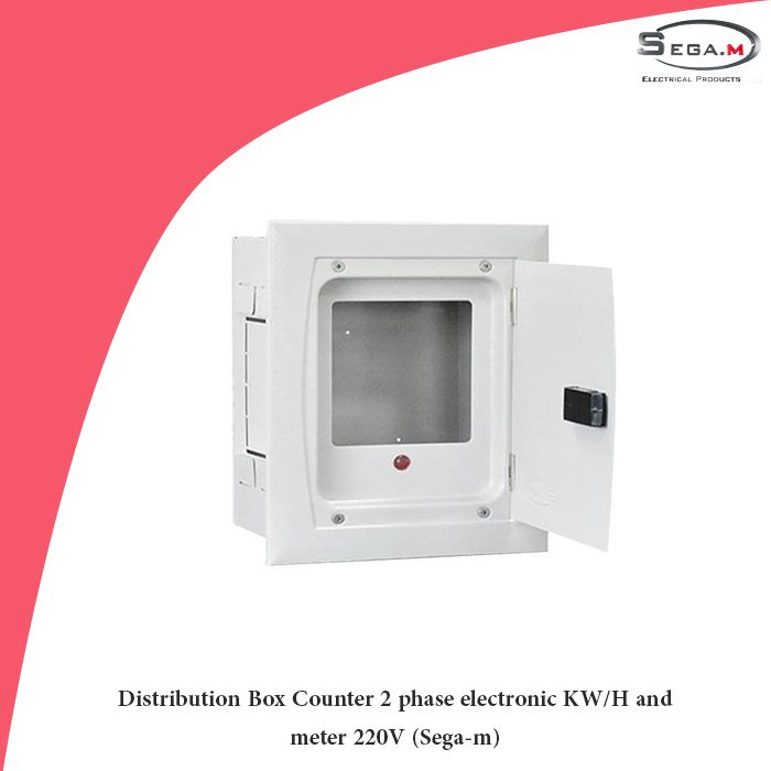 Distribution Box Counter 2 phase electronic KW/H and meter 220V (Sega-m)