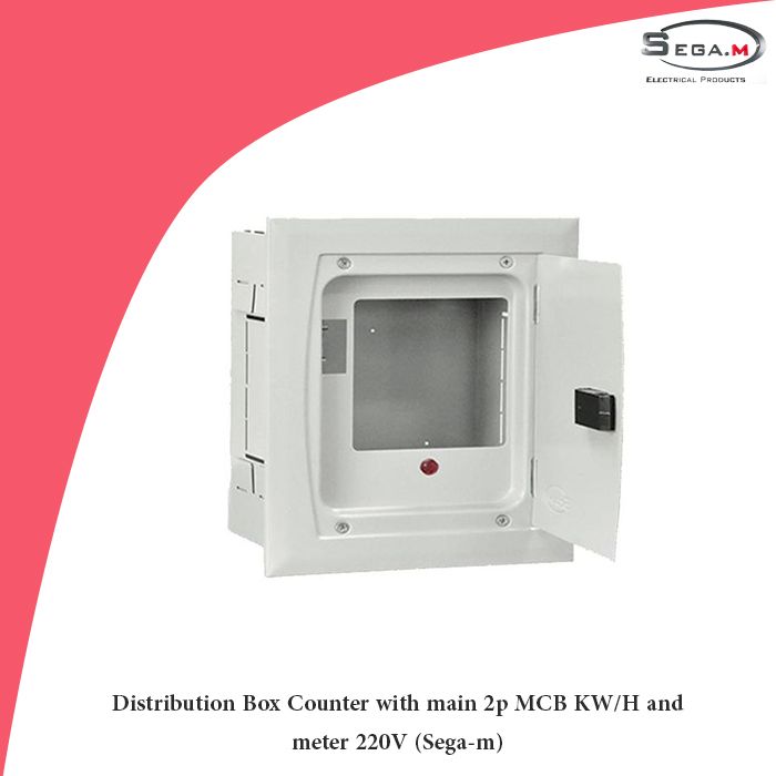 Distribution Box Counter with main 2p MCB KW/H and meter 220V (Sega-m)