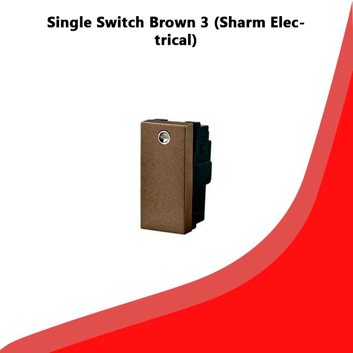 Single Switch Brown 3 (Sharm Electrical)