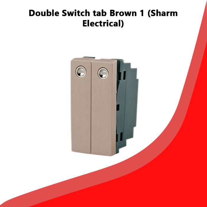 Double Switch tab Brown 1 (Sharm Electrical)
