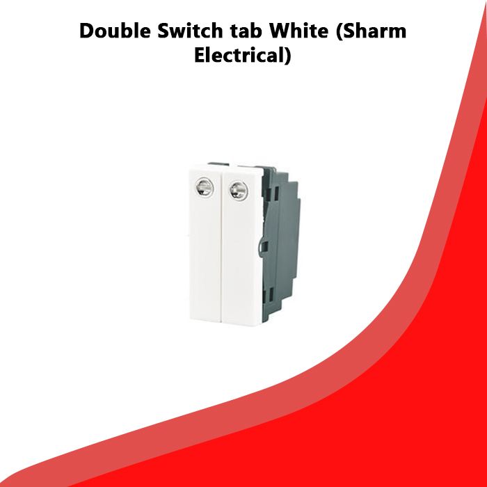 Double Switch tab White (Sharm Electrical)