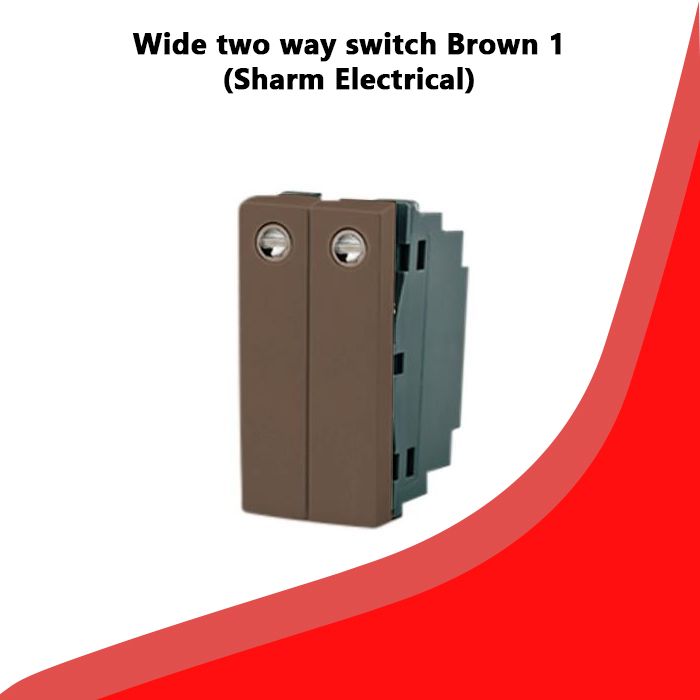 Wide two way switch Brown 1 (Sharm Electrical)